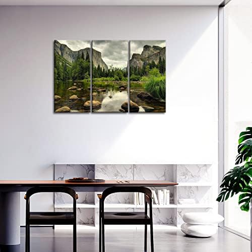 Yosemite Wall Art Nature National Park Canvas Lake Mountain Picture Print - Image 2
