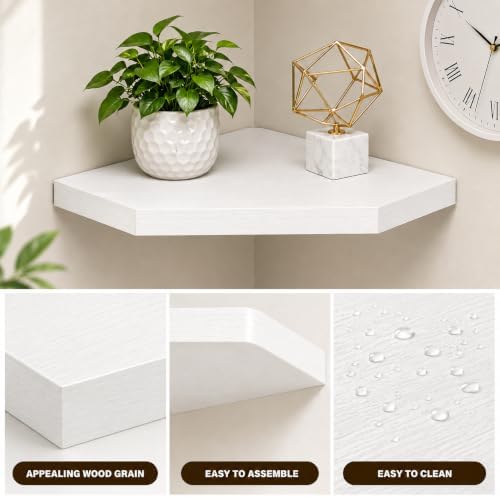 Floating Corner Wall Shelf - Image 5