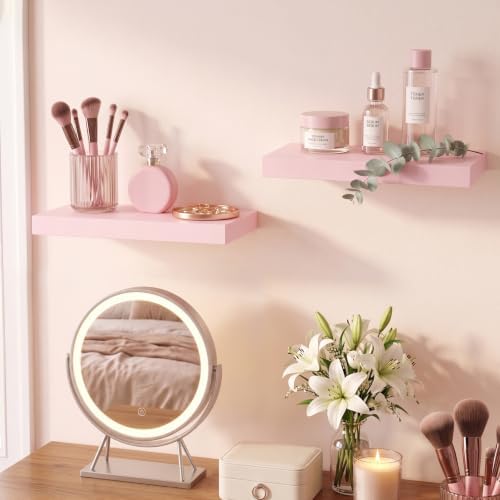 15.7in Pink Floating Wall Shelves, Home Decor - Image 4