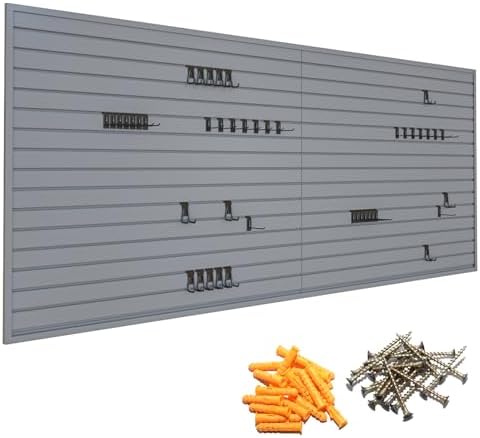 Yuzzy Slat Wall Paneling 4 x 8ft, Garage Slatwall Panel Wall Storage Systems by Yuzzy