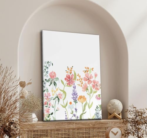 Watercolor Wildflower Canvas Wall Art, 3 Piece Gallery Wrapped Set - Image 6