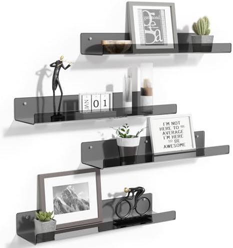 upsimples 4 Pcs 15" Acrylic Shelves by upsimples