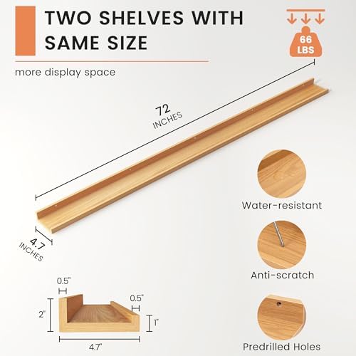 Picture Ledge Shelf, Long Floating Shelves - Image 3