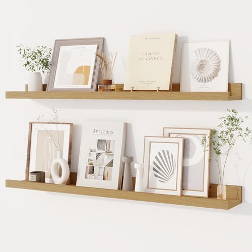Dreamland Picture Ledge Shelf for Wall, Floating Shelves Set of 2, 32 Inch Long by Dreamland