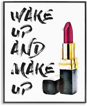 'Wake Up And Make Up'| Framed Giclee Art by StupellIndustries