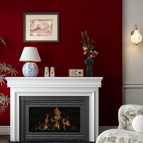 Stickyart Burgundy Velvet Wallpaper Self Adhesive Soft Luxury Felt Wallpaper - Image 6
