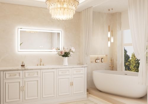 TETOTE 48 x 24 Inch Led Lighted Bathroom Mirror - Image 2