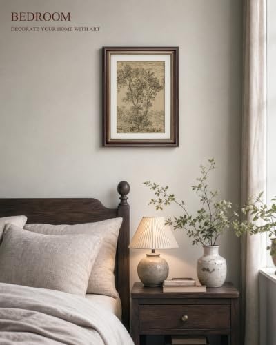 VIYYIEA Vintage Wall Art Framed, Oak Tree Sketch Landscape Prints 12×16 in - Image 5