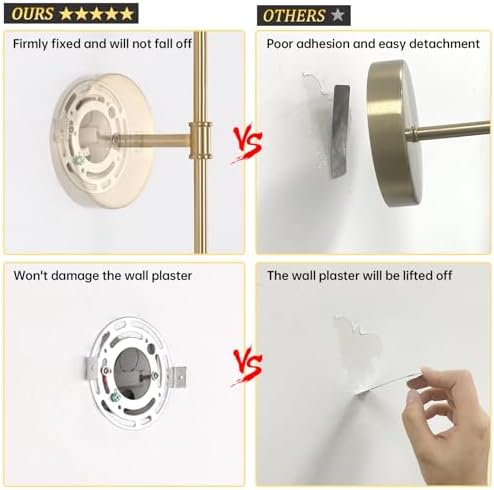 Shenmoyl Battery Operated Wall Sconces Set of 2, Flower Pattern Shade 5000 mAh - Image 6