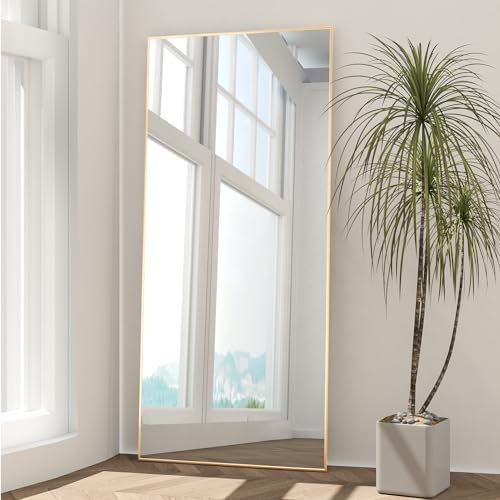 Full Length Mirror 65"x24" Floor Mirror Large Gold Mirror Body Rectangle Mirror - Image 2