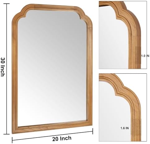 Bathroom Mirror for Over Sink, 30x20 Inch Wood Frame Decorative Wall Mirror - Image 2