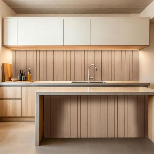 3D Peel and Stick Wall Panels PVC Grille Slat 118"x15.8" Self-Adhesive Wall - Image 7