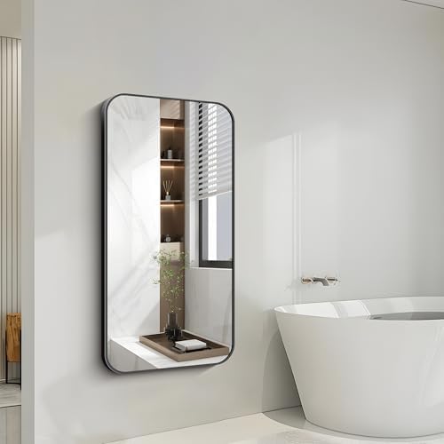 FORBATH Bathroom Mirror 48" x 24", Rectangle Black Narrow Bathroom Mirror - Image 5