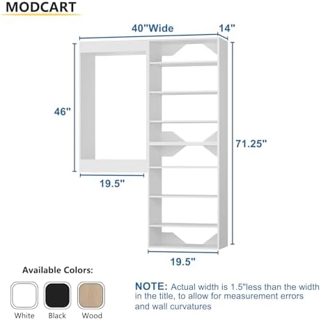 Modular Closet System, Wood Closet Tower Storage - Image 2