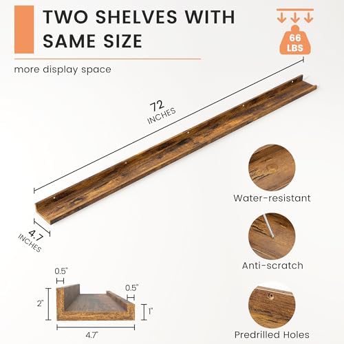 Picture Ledge Shelf, Long Floating Shelves - Image 3