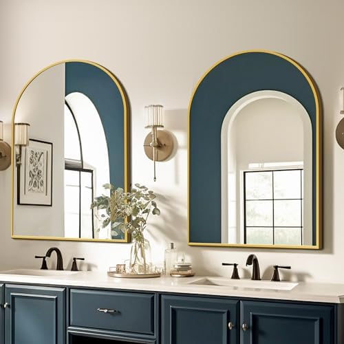 FICTOR 2 Pack 24" x 36" Arched Bathroom Vanity Mirror - Image 5