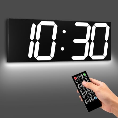 CHKOSDA 18.7" Digital Wall Clock, 164ft Visibility by CHKOSDA