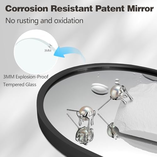 Niccy Oval Full Length Mirrors, Long Wall-Mounted Mirror - Image 6