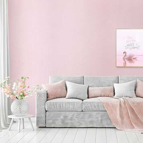15.75"x393.7" Grasscloth Peel and Stick Wallpaper Pink - Image 2