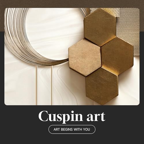 Large Framed Modern Luxury Gold Wall Art - Image 7