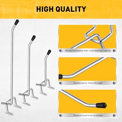 ELEAD 66-Piece 2/4/6 Inch Pegboard Hooks, Heavy Duty Peg Board Organizer - Image 4