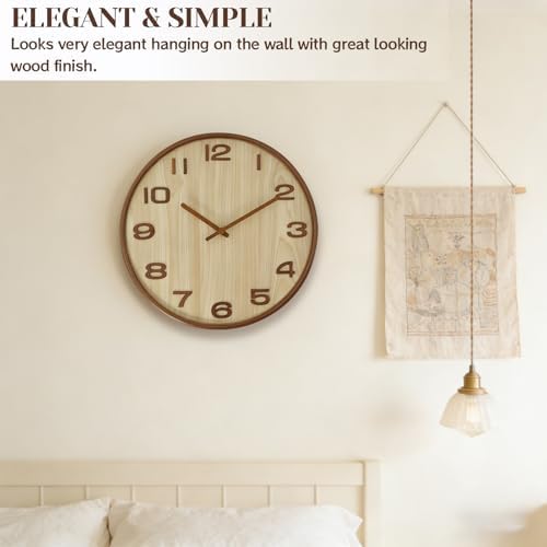Maxspace Modern Wall Clock, 12 inch Silent Non Ticking Wall Clock, Battery - Image 3