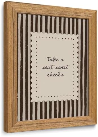 Framed Bathroom Wall Art Funny Take a Seat Sweet Cheeks Quote Wall Decor by Unknown