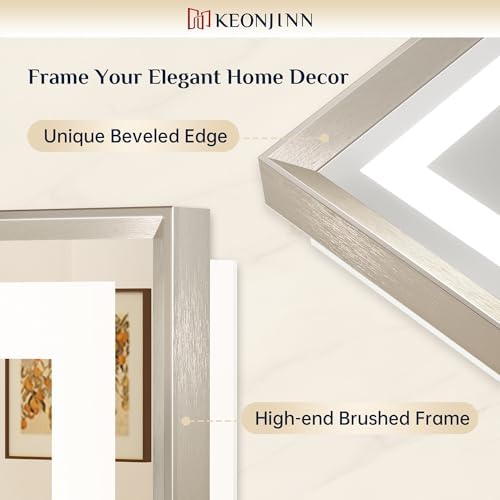 Keonjinn 20x28 Inch Nickel LED Bathroom Mirror - Image 6