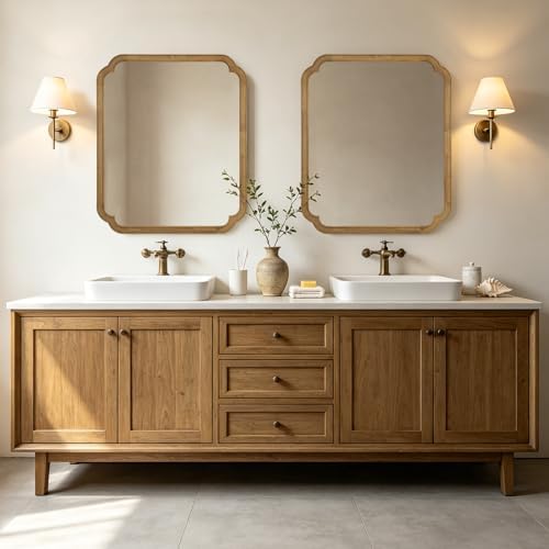 WallBeyond 30" x 36" Wood Bathroom Mirror - Image 4