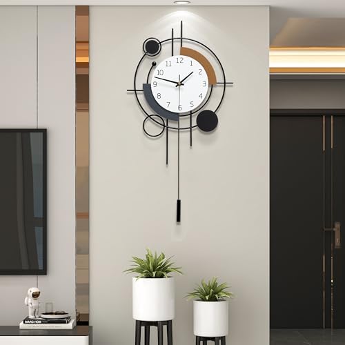 Large Wall Clock for Living Room Decor Modern Silent Analog Clock by CreativeWallClock