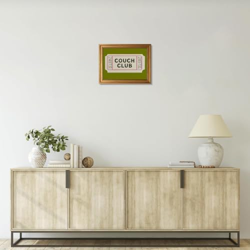 Gold Framed Vintage Ticket Wall Art, Retro Fun Couch Club Artwork - Image 6