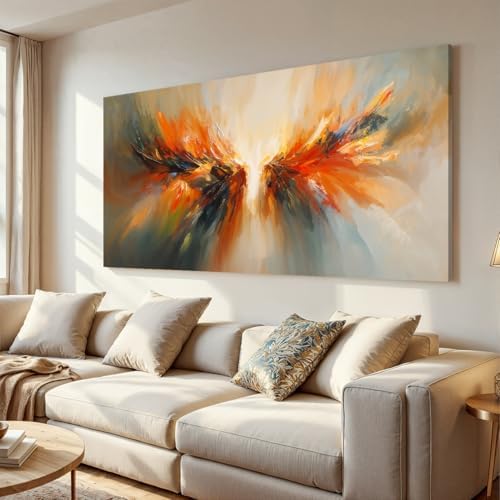 Large Canvas Abstract Wings Art Wall Decor by Tsomzxng