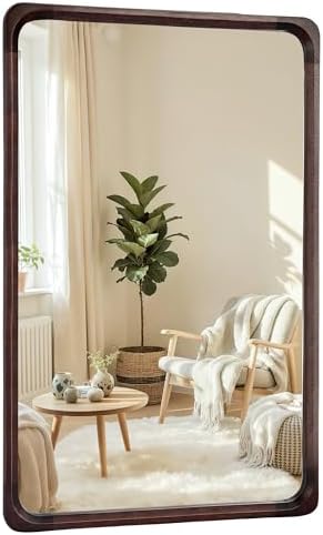 Tanmicoshomy 30 x 48 Inch Wood Rustic Large Bathroom Vanity Mirror by Tanmicoshomy