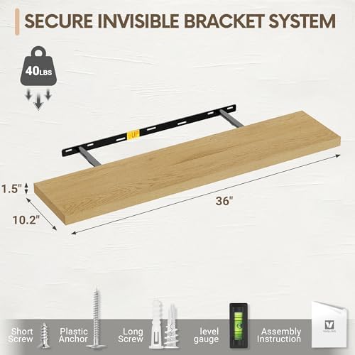Vivelove 36" Floating Shelves 10 inch Deep - Image 3