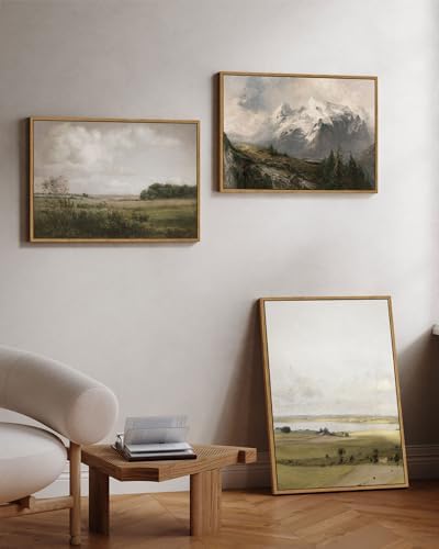 VIYYIEA Framed Canvas Wall Art Room Decor, Winter Decor, Mountain Landscape - Image 3