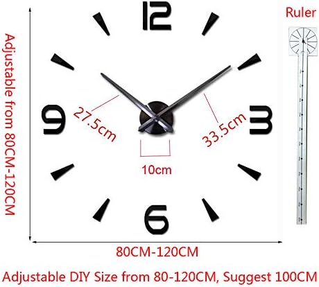 FASHION in THE CITY 3D DIY Wall Clock Creative Design Mirror Surface Wall - Image 2