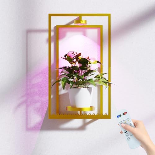 Starxing Wall Plant Shelf with Grow Lights, Remote Control Indoor Plant Holder by Starxing