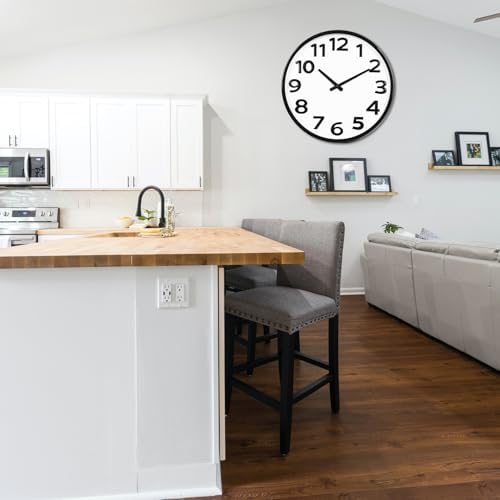 20 Inch Large Wall Clock Silent Quartz Analog Round Battery Operated - Image 7
