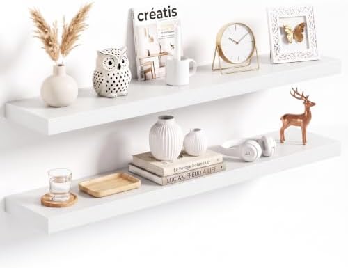 Acovy 40x8in Floating Shelves 2 Pack, Wall Mount Display Shelf by Acovy