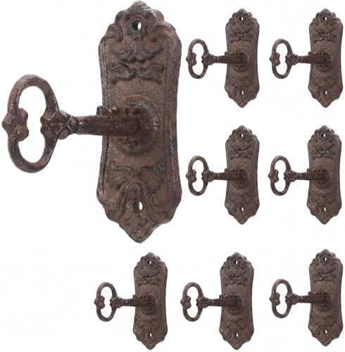 Pelopy 8 Pack Vintage Cast Iron Coat Hook Decorative Wall Hook by Pelopy