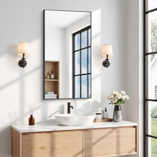 BONEWEI Bathroom Mirror, 22x36 inch Wall Mirror by BONEWEI