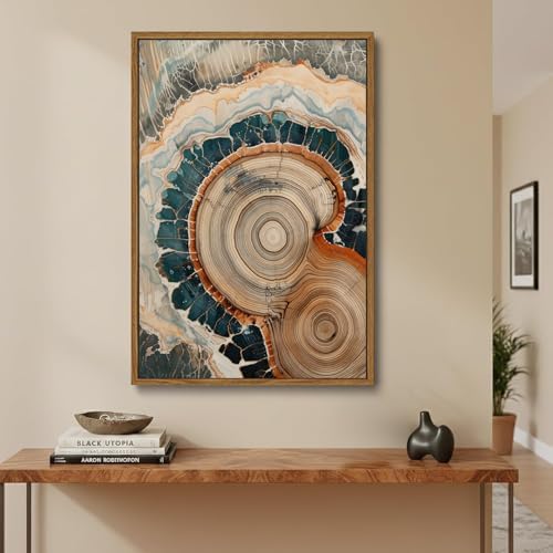 Tree Ring Wall Art Framed, Modern Nature Decor - Image 5