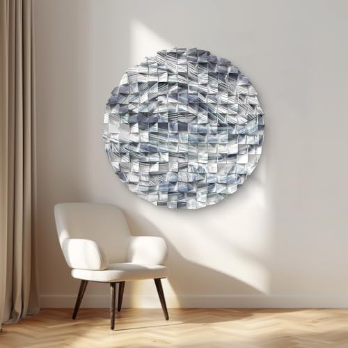 LIUZEYUE - Abstract Blue Line Wood Wall Art, Modern Minimalist Wall Decor - Image 5