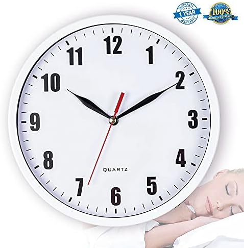 SAC SMARTEN ARTS 8" Silent Quartz Wall Clock Non-Ticking Digital Clock - Image 2