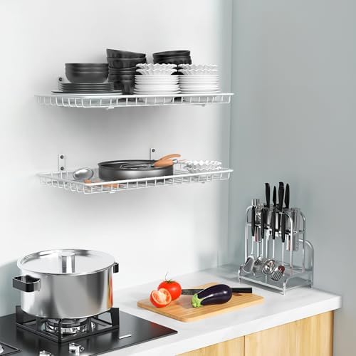 WALMANN 12x24 inch Wall Shelf, Wall-Mounted Storage Shelf - Image 6