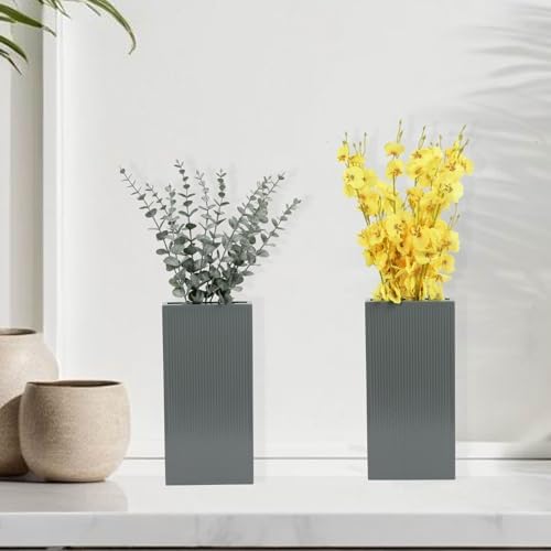 Wood Wall Planter Set of 2, Modern Wall Hanging Decor Pocket Planter - Image 5