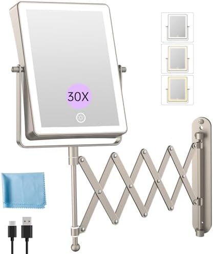 FASCINATE 8.7" 5000mAh Rechargeable Wall Mounted Makeup Mirror by FASCINATE