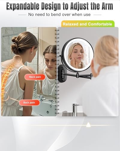30X/1X 8 Inch Wall Mounted Magnifying Makeup Mirror - Image 4