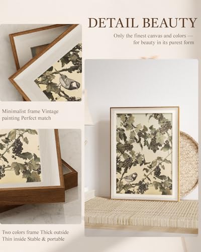 VIYYIEA Framed Vintage Bird Branch Wall Art - Image 6