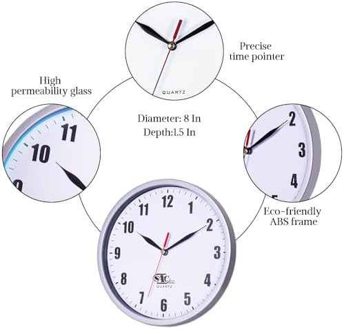 SAC SMARTEN ARTS Silent Wall Clocks Battery Operated Wall Clock - Image 2